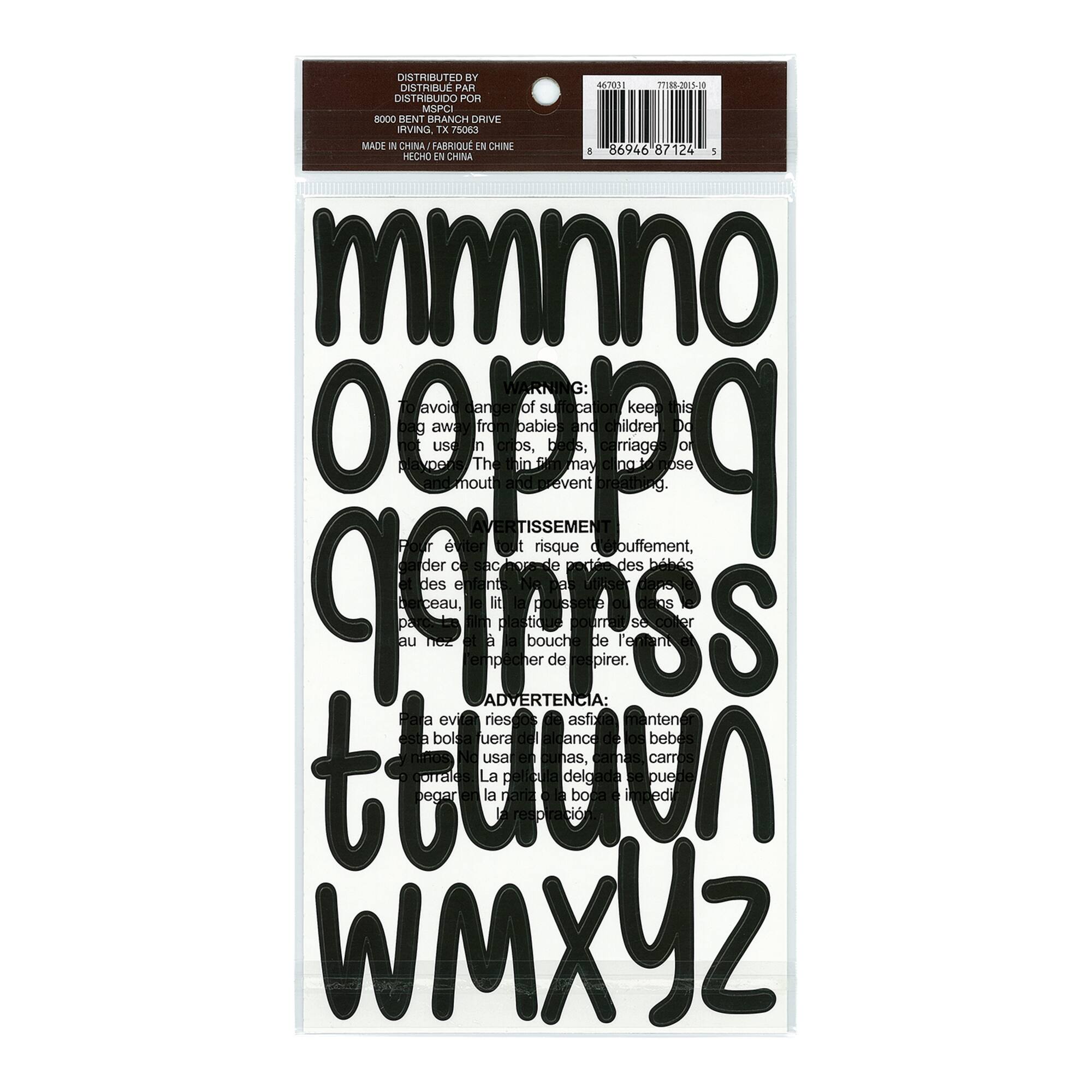 Black Large Marker Font Alphabet Stickers by Recollections™